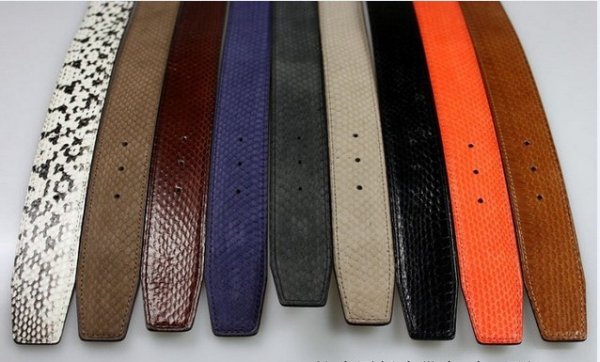 Hermes Belt Snake Stripe Leather Reversible Straps 1:1 level